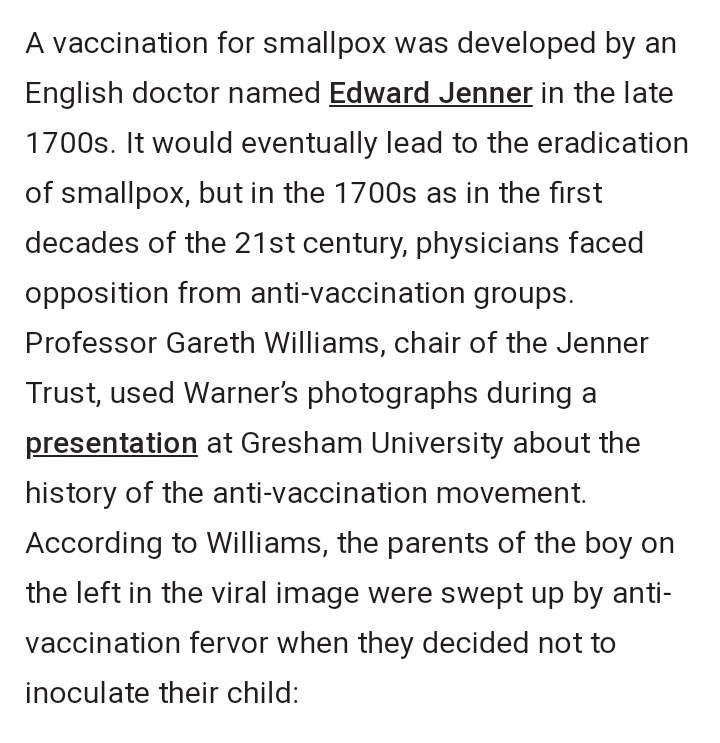 Proof That Anti-Vaxxers, Who Think They're so Modern Mentally Live In The 18th Century