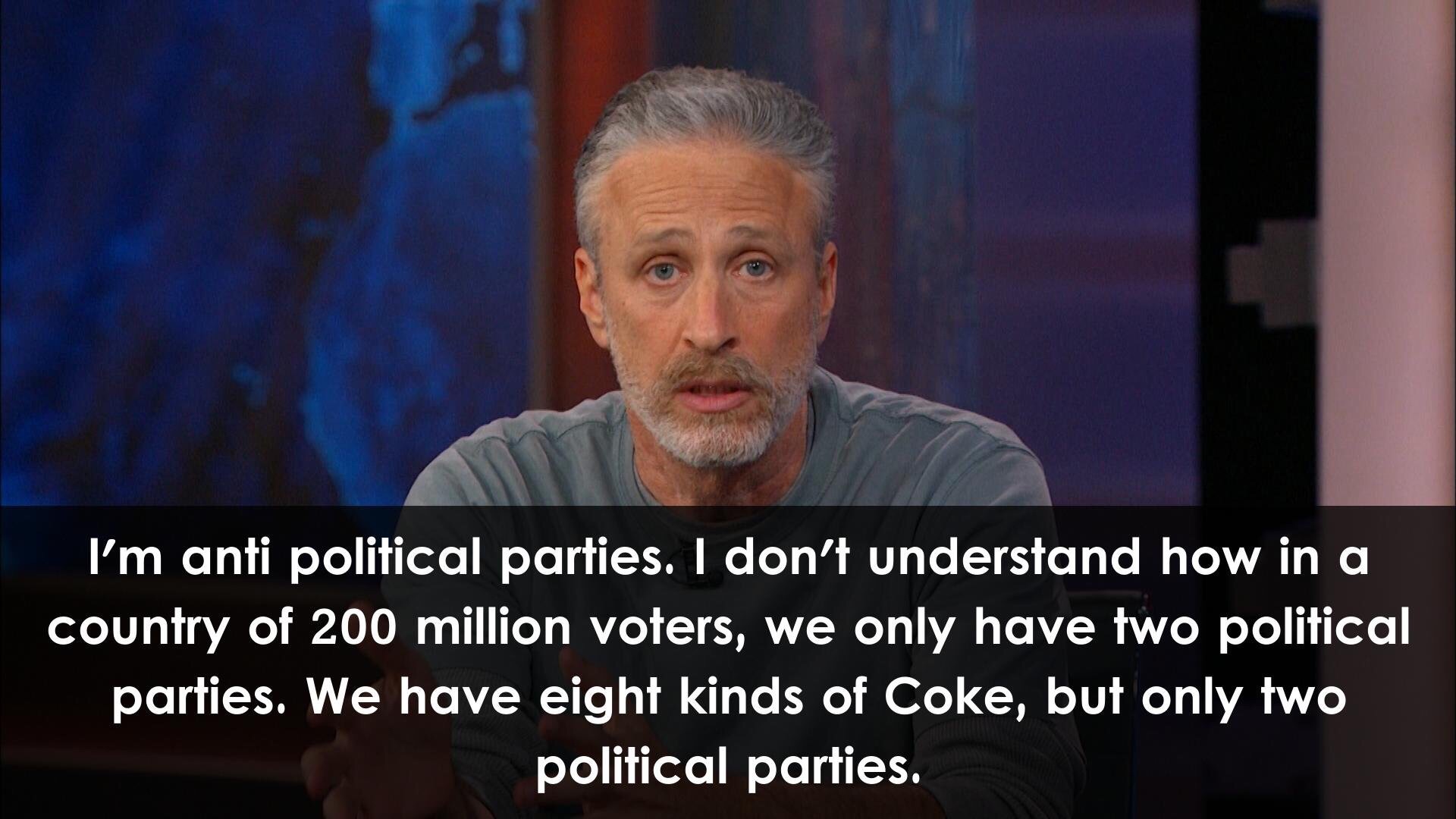 quotes about political parties - I'm anti political parties. I don't understand how in a country of 200 million voters, we only have two political parties. We have eight kinds of Coke, but only two political parties.