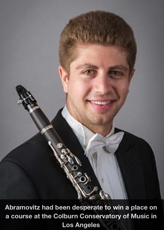 He was successful and was offered a full scholarship plus room and board, which is given to all of the students at the world renowned school. The offer was made by clarinet master Yehuda Gilad in an email which was sent to the young man's account but he never saw it because Lee intercepted it. Posing as her boyfriend, she then rejected the offer, responding that he would be 'elsewhere', and deleted the chain of correspondence. Then, she created a fake account in Gilad's name and sent her boyfriend a fake email which said he had not been successful. She offered him a fictitious partial scholarship to a different school which she knew he could not afford then consoled him in Canada as he got over the rejection.