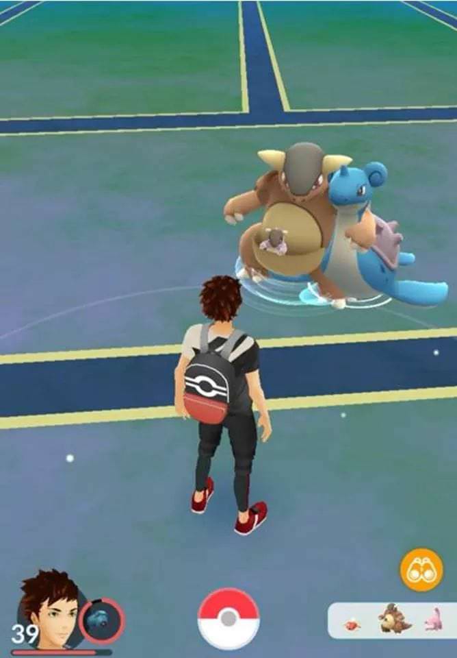 pokemon go kangaskhan lapras meme