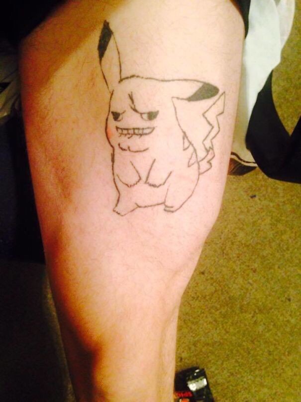 pikachu tattoo fail