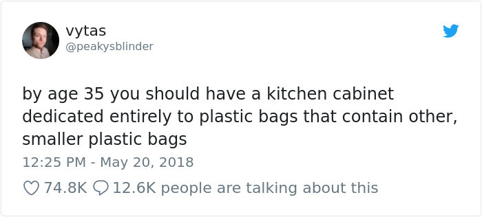 professional clapbacks - vytas vyta by age 35 you should have a kitchen cabinet dedicated entirely to plastic bags that contain other, smaller plastic bags people are talking about this