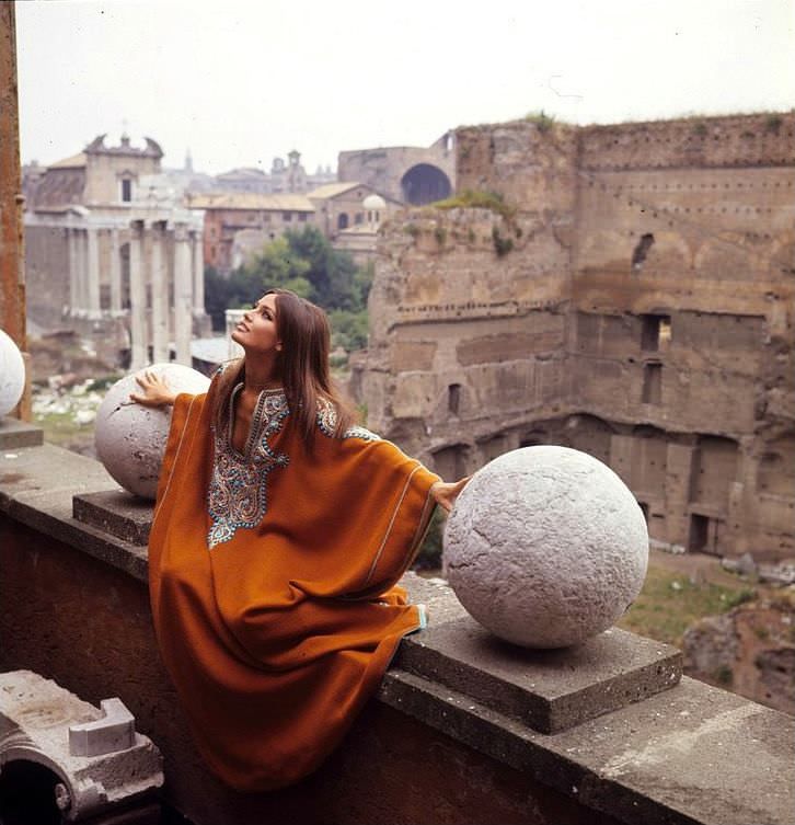 A model in Rome, Italy in 1978.