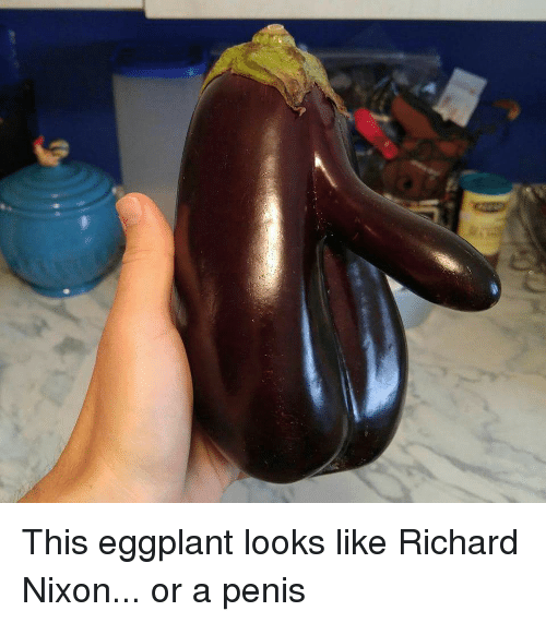 eggplant dick - This eggplant looks Richard Nixon... or a penis