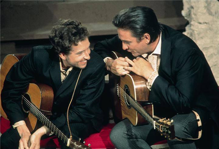 Bob Dylan and Johnny Cash, Los Angeles, 1969.