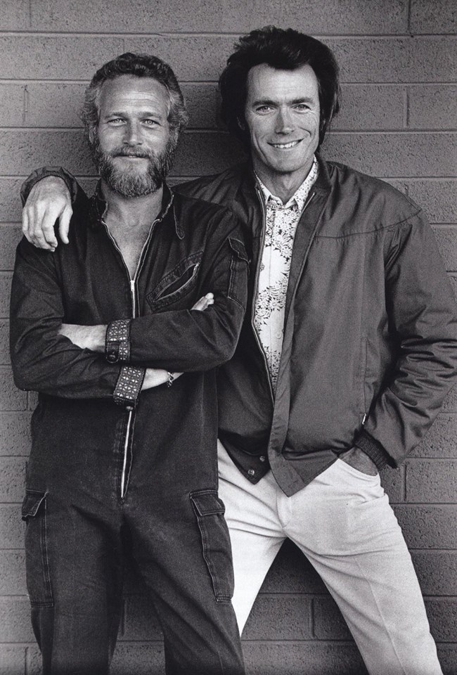 Paul Newman and Clint Eastwood, 1972.