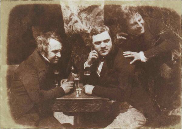 The earliest known photograph of men drinking beer. Edinburgh, 1844.