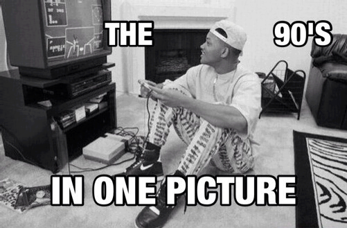 will smith playing nintendo - The 90'S In One Picture