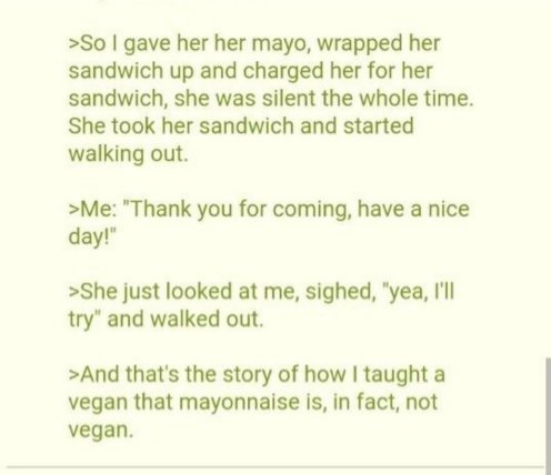 Vegan Is Heartbroken When She Learns Mayonnaise In NOT Vegan 