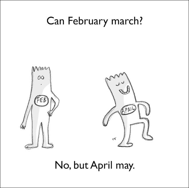 dad jokes -best dad jokes for kids - Can February march? vo No, but April may.