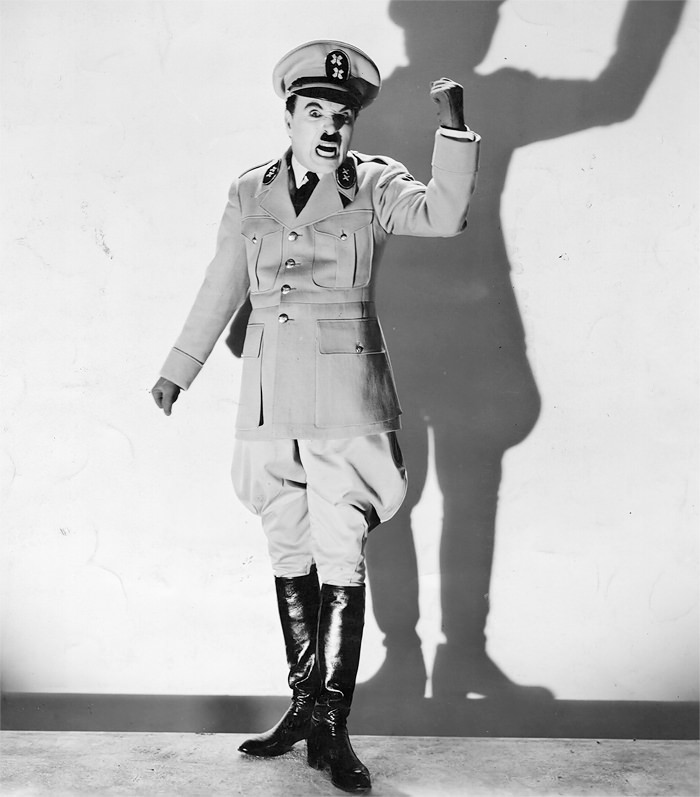 One of Charlie Chaplins promo pictures for The Great Dictator in 1940.
