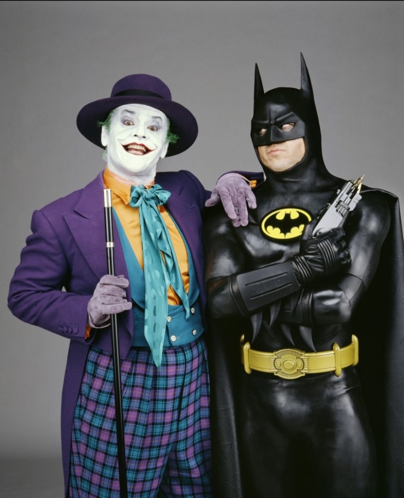 Jack Nicholson and Michael Keaton promoting the best Batman in 1989.