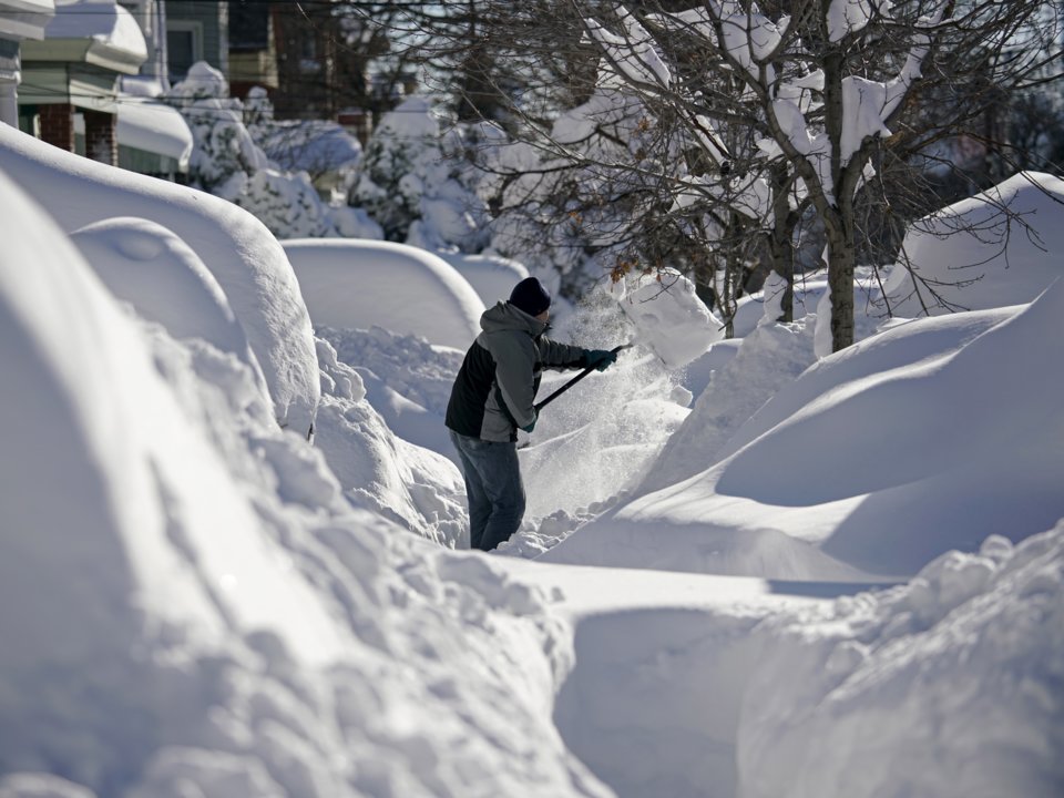 The city of Buffalo was hit with a freak blizzard on Friday, October 13, 2006. Western New York was hit with two feet of snow.  Over 300,000 people were left without power, thousands of trees were damaged, and the Governor of New York declared a State of Emergency for the Buffalo region.
