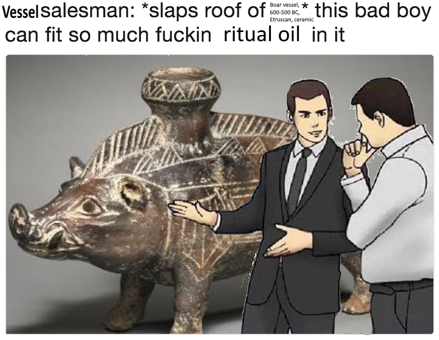 Boar Vessel 600-500 BC, Etruscan, Ceramic Memes Are The New WTF Craze