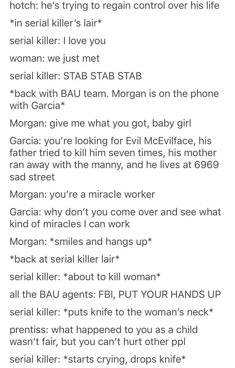 Every Episode Of Criminal Minds Summed Up For Your Leisure