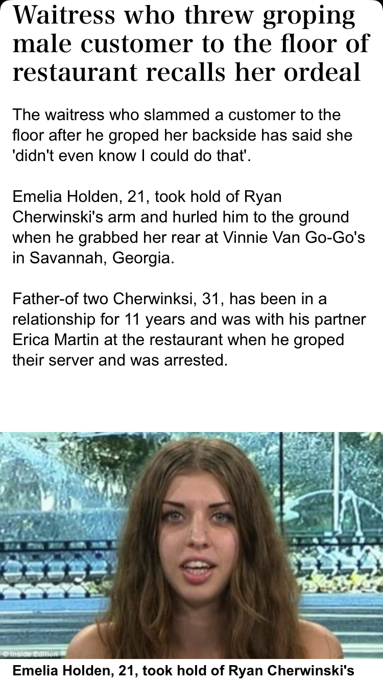 Groped Waitress Owns Pervert Gets Famous And Uses The Fame For Good