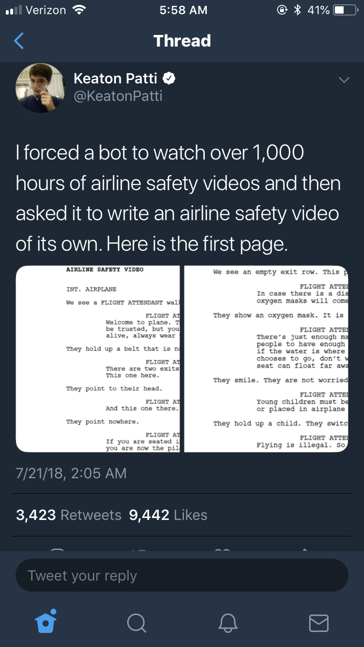 Guy Feeds A Bot With 1k Hours Of Airline Security Videos And Makes It Write His Own