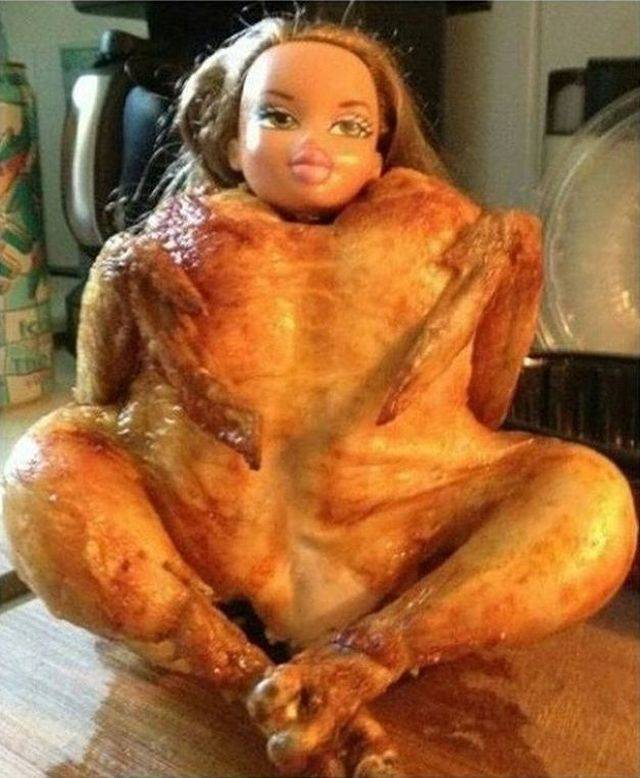 barbie in a chicken