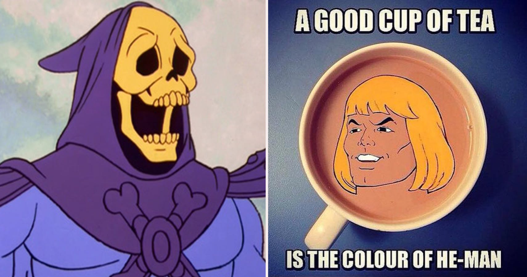 memes - tea the colour of he man - A Good Cup Of Tea Is The Colour Of HeMan