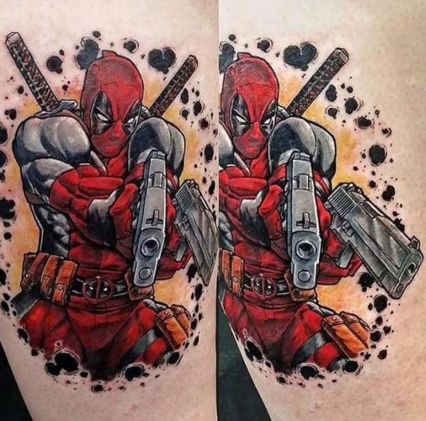 deadpool comic tattoos