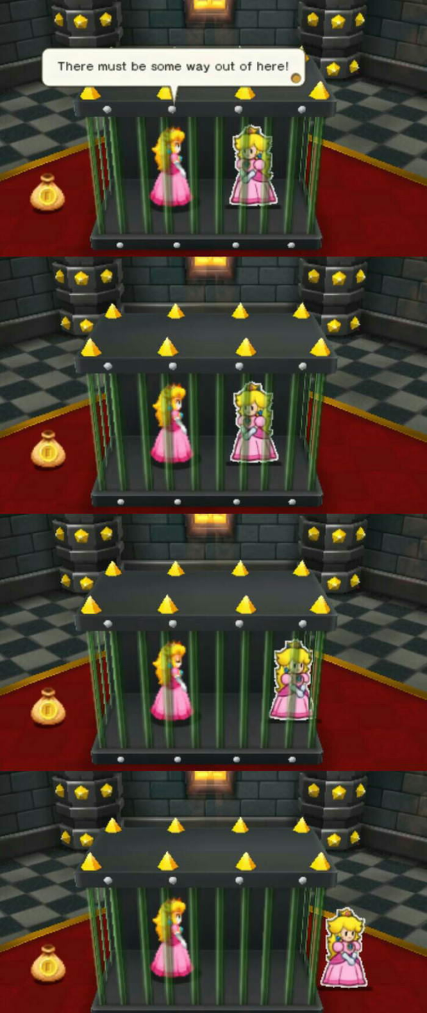 anime princess peach in cage - There is one way out of the