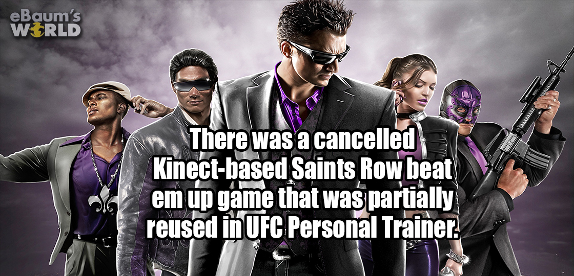 saints row the third обои - eBaum's World km There was a cancelled Kinectbased Saints Row beat em up game that was partially reused in Ufc Personal Trainer.