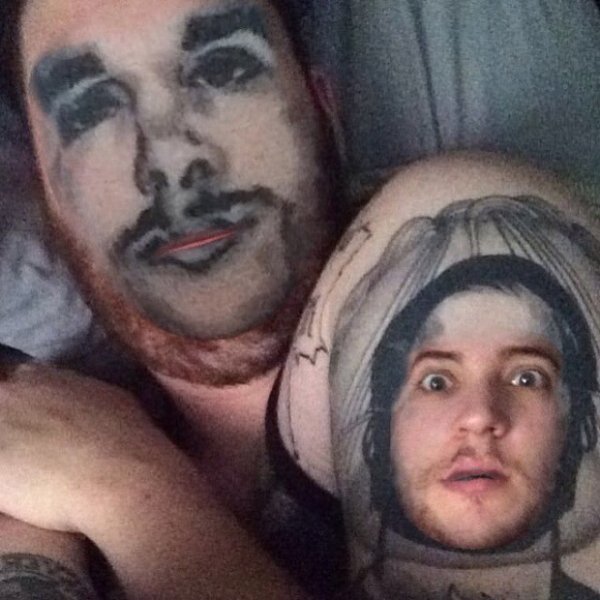 18 Examples Of Tattoo Face-swaps The Ghoulishly Hilarious Fad
