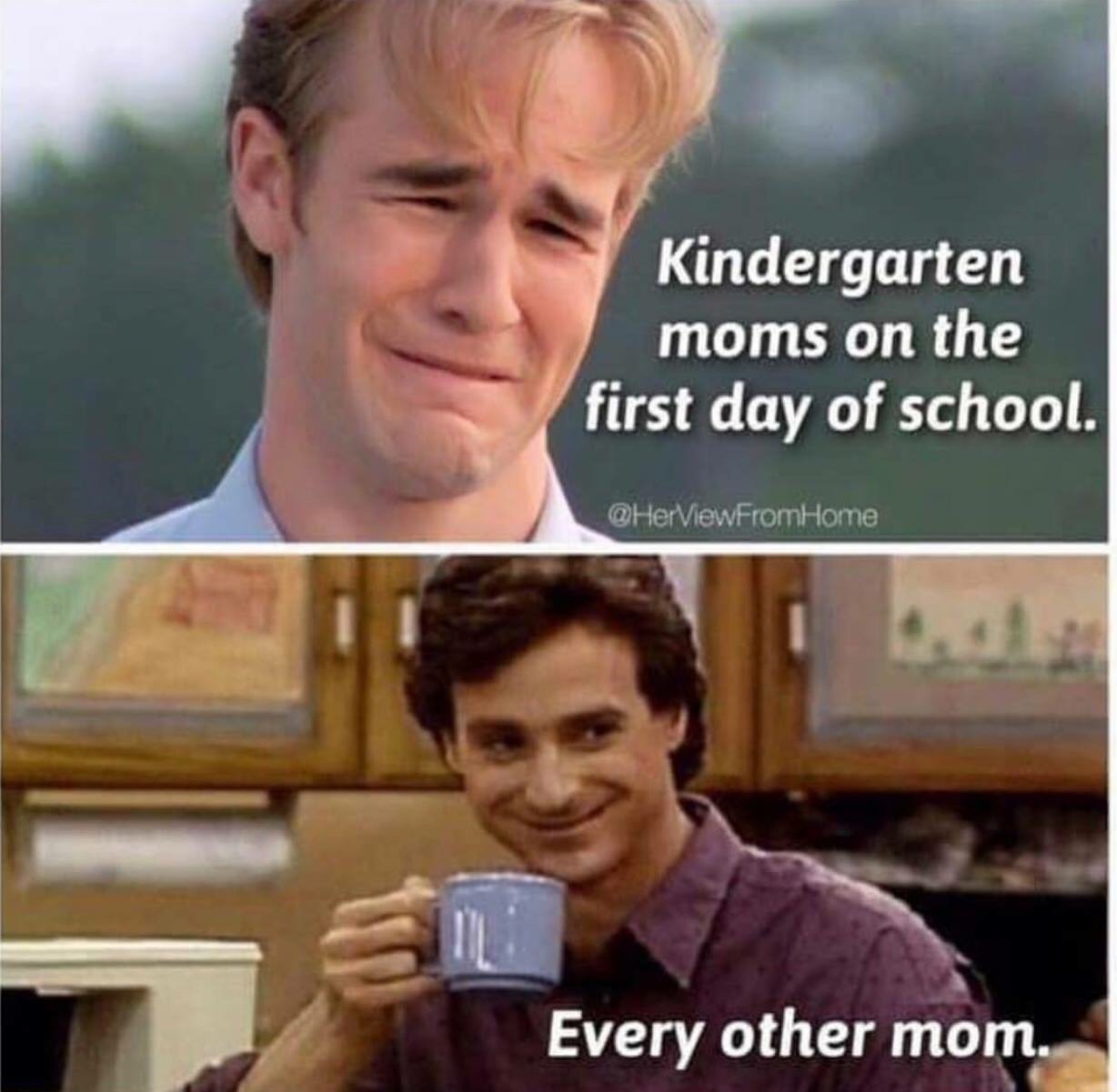 meme bitchy meme - Kindergarten moms on the first day of school. Home Every other mom.