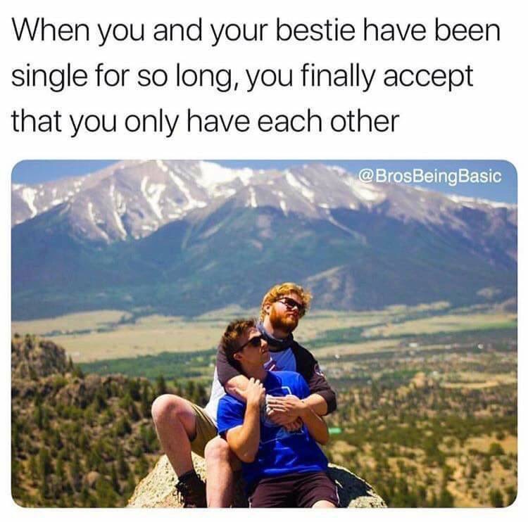 meme Meme - When you and your bestie have been single for so long, you finally accept that you only have each other