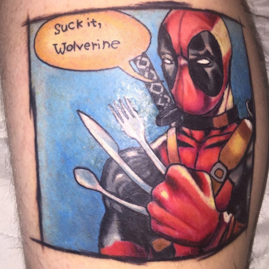 tattoo art wolverine deadpool tattoo - Suck it, Wolverine