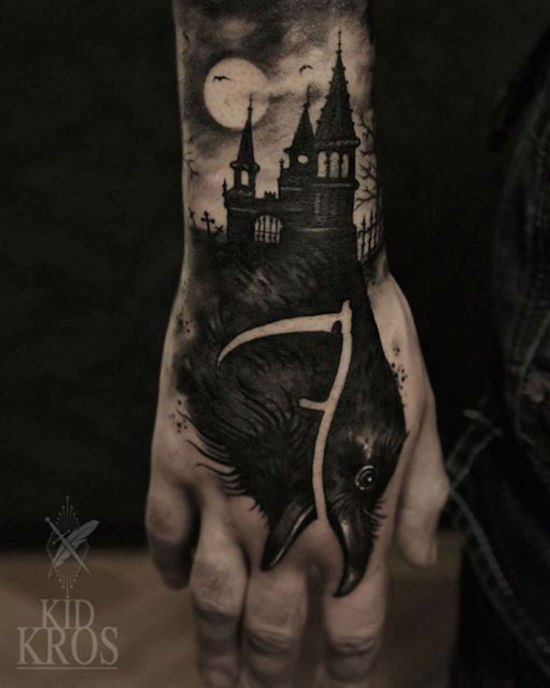 tattoo art black castle tattoo - ma Kid Kros