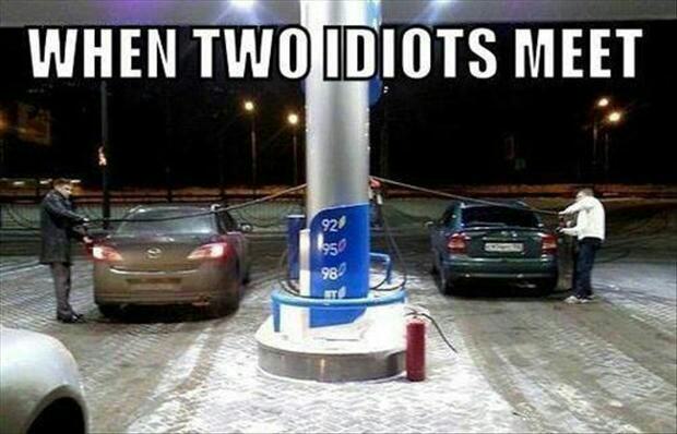 car memes funny - When Two Idiots Meet