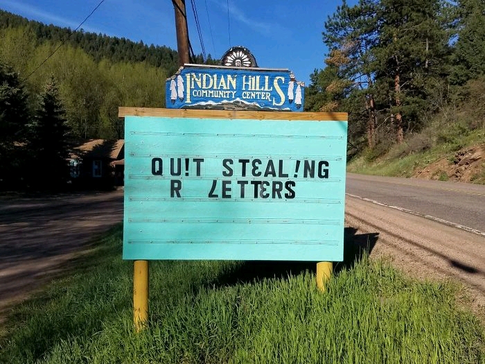 Someone In Colorado Is Putting The Funniest Signs Ever