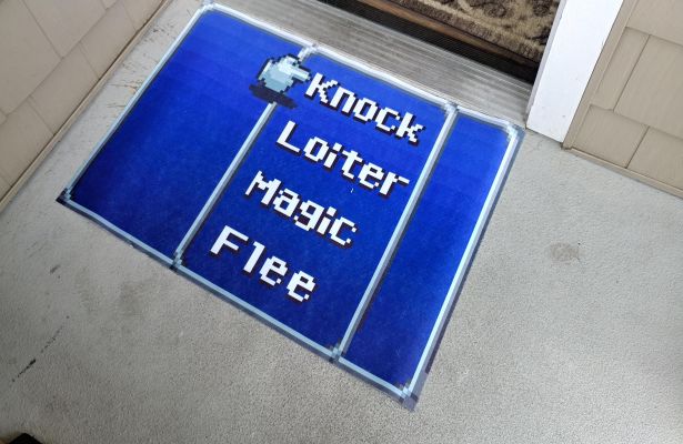 sign - Knock Loiter Magic Flee