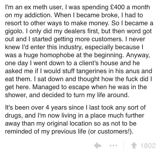 Ex Drug Addict's Confession Gets An Unexpected Reaction