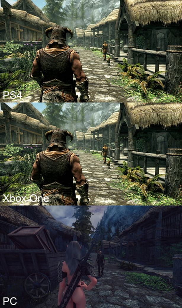 skyrim graphics comparison - Xbox One