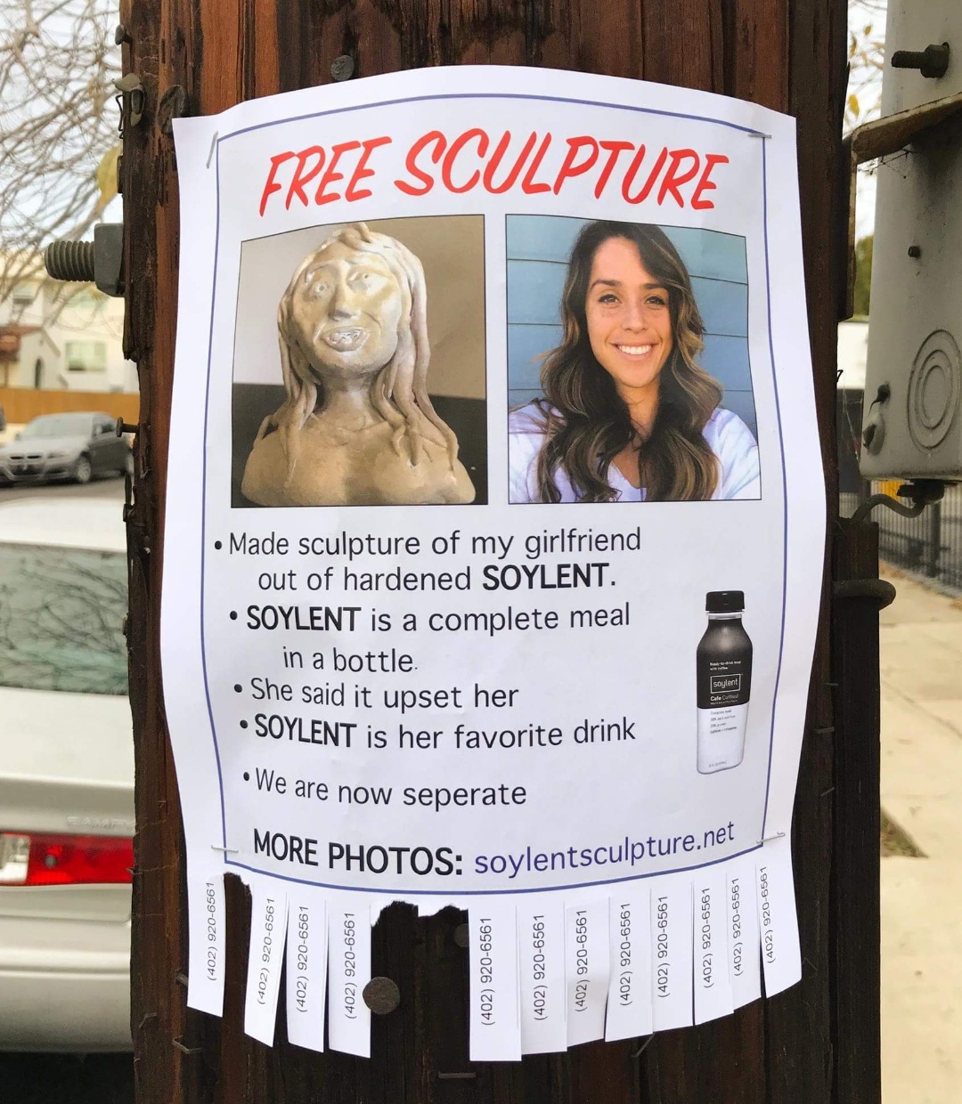 alan wagner posters - Free Sculpture Made sculpture of my girlfriend out of hardened Soylent. Soylent is a complete meal in a bottle She said it upset her Soylent is her favorite drink "We are now seperate More Photos soylentsculptu 402 9206561 zs 120