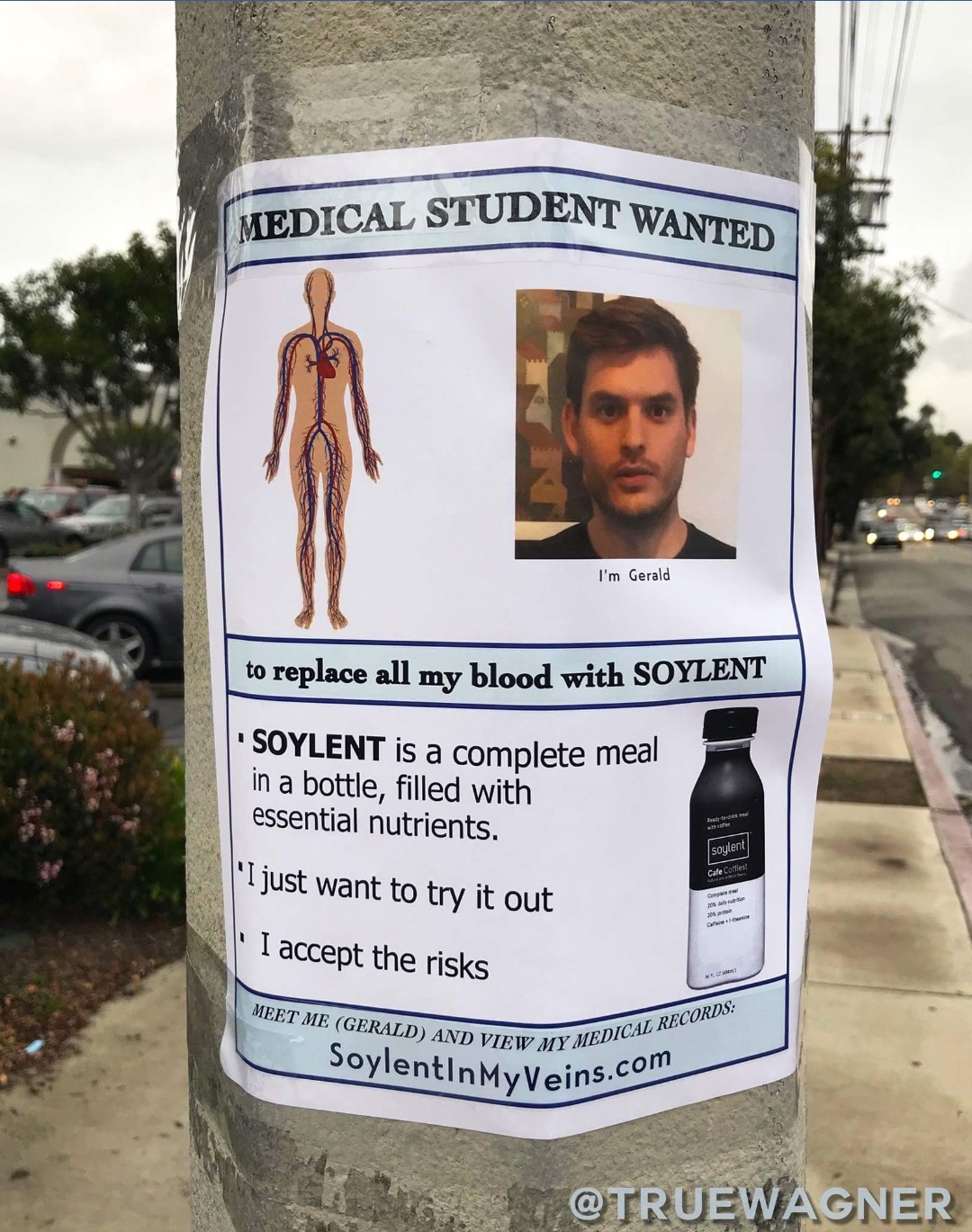 soylent meme - Medical Student Wan I'm ald to replace all my blood with Soylent Soylent is a complete meal in a bottle, filled with essential nutrients. "I just want to try it out I accept the risks Neet Ae Gerald And View SoylentinMyVeins. A Wowe Recorre