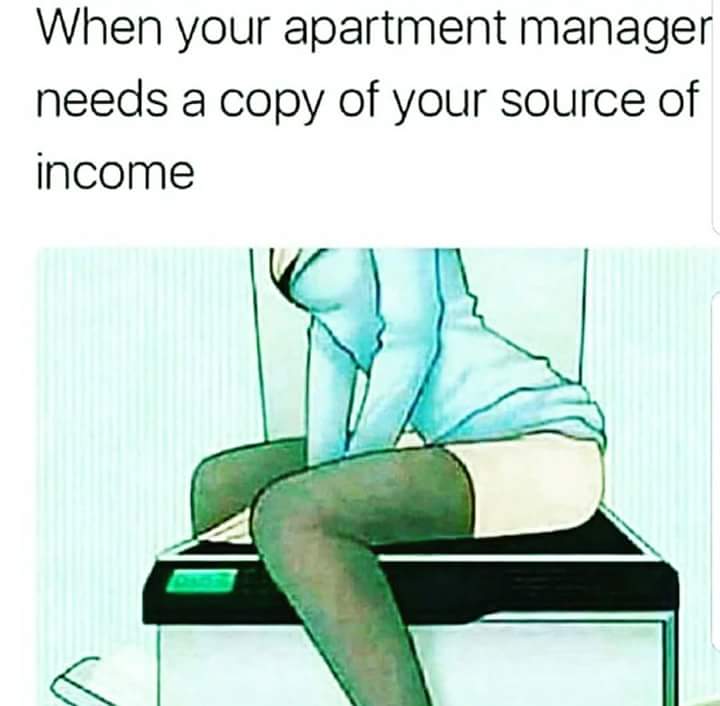 meme - sex industry workers giving a copy of their source of income
