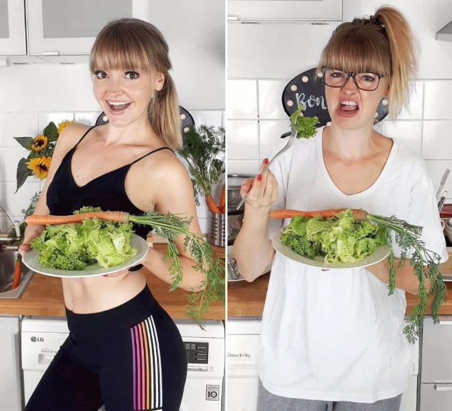 instagram vs reality healthy food - God