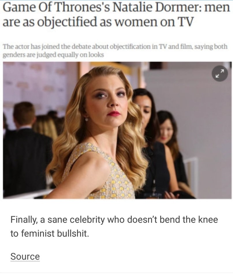 Natalie Dormer Starts A Debate About Men Being Objectified And She Is Right