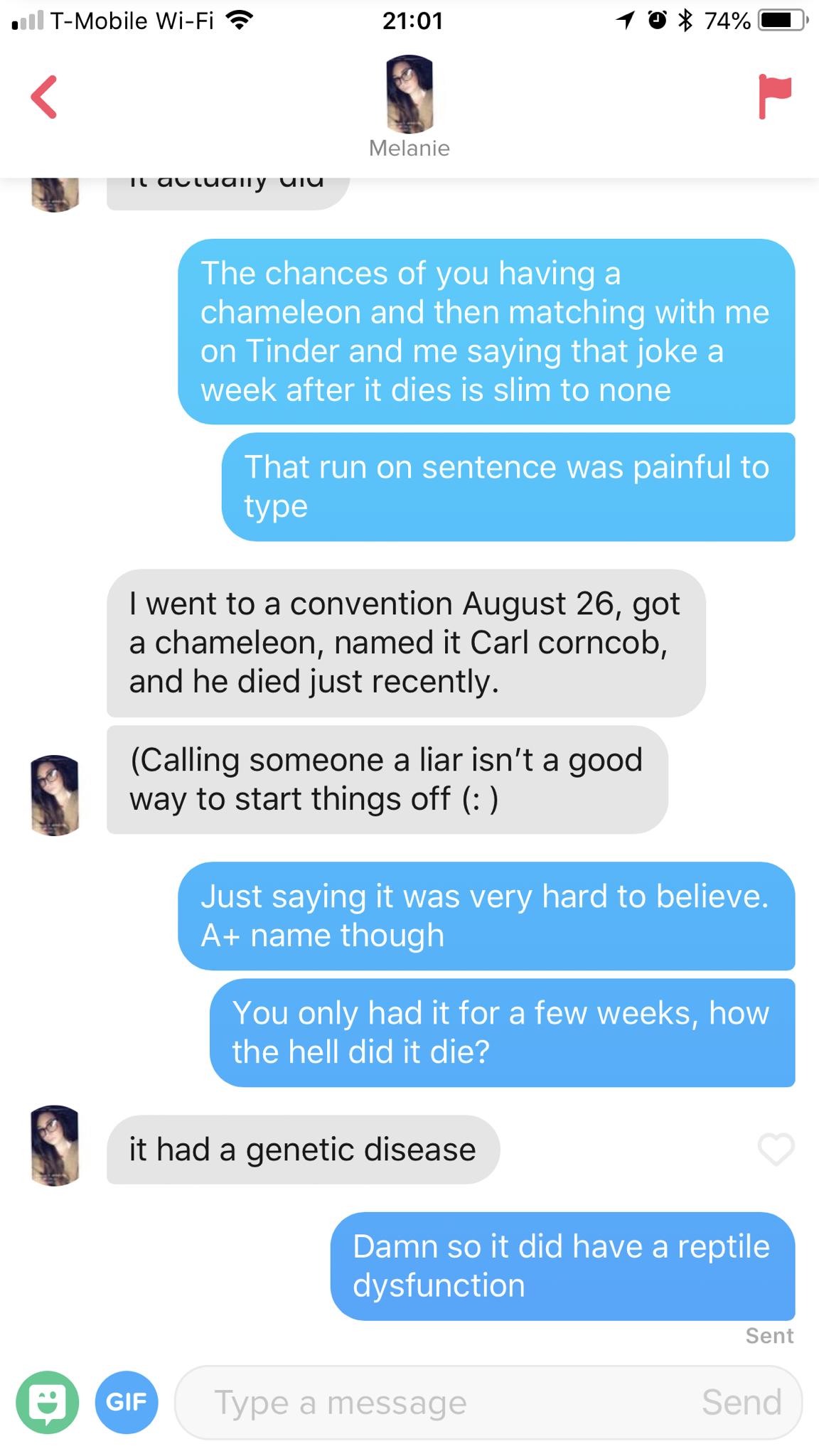The Most Cringeworthy Tinder Conversation You'll See Today