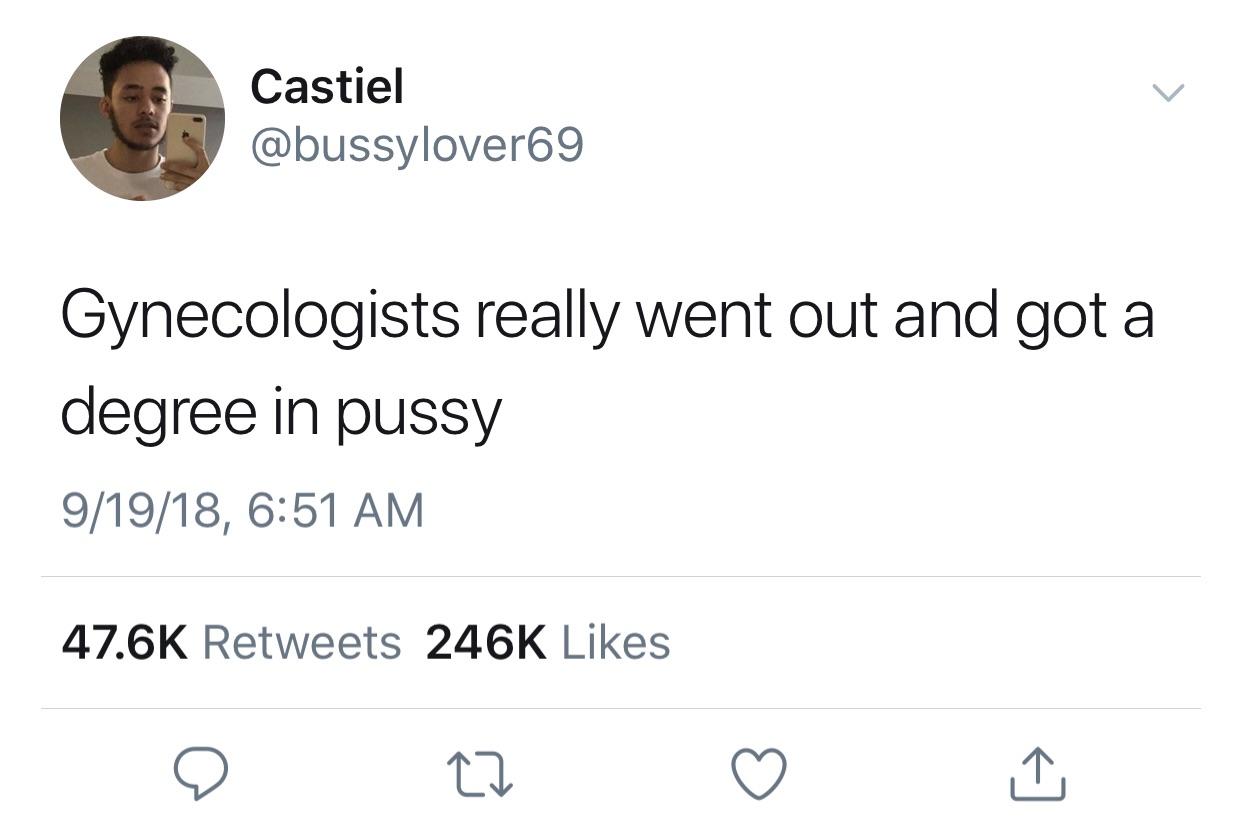 meme ellis big brother tweets - Castiel Gynecologists really went out and got a degree in pussy 91918,