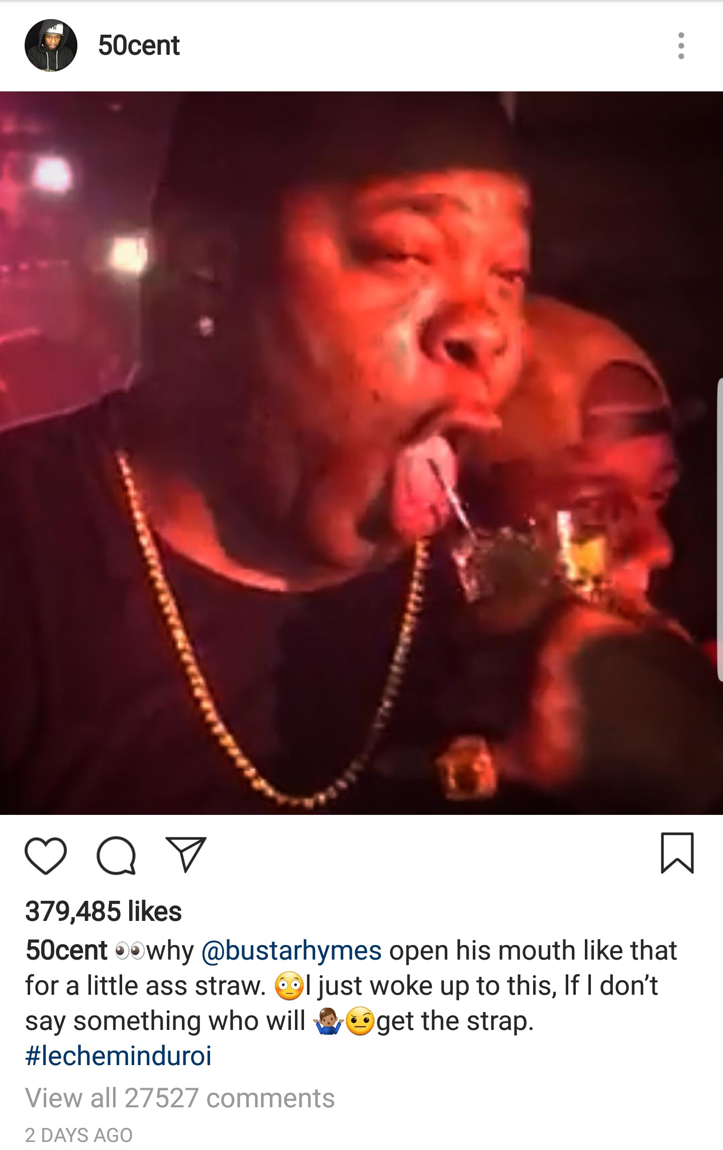 black twitter busta rhymes drinking straw - 50cent Q 7 379,485 50cent why open his mouth that for a little ass straw. 601 just woke up to this, If I don't say something who will get the strap. View all 27527 2 Days Ago
