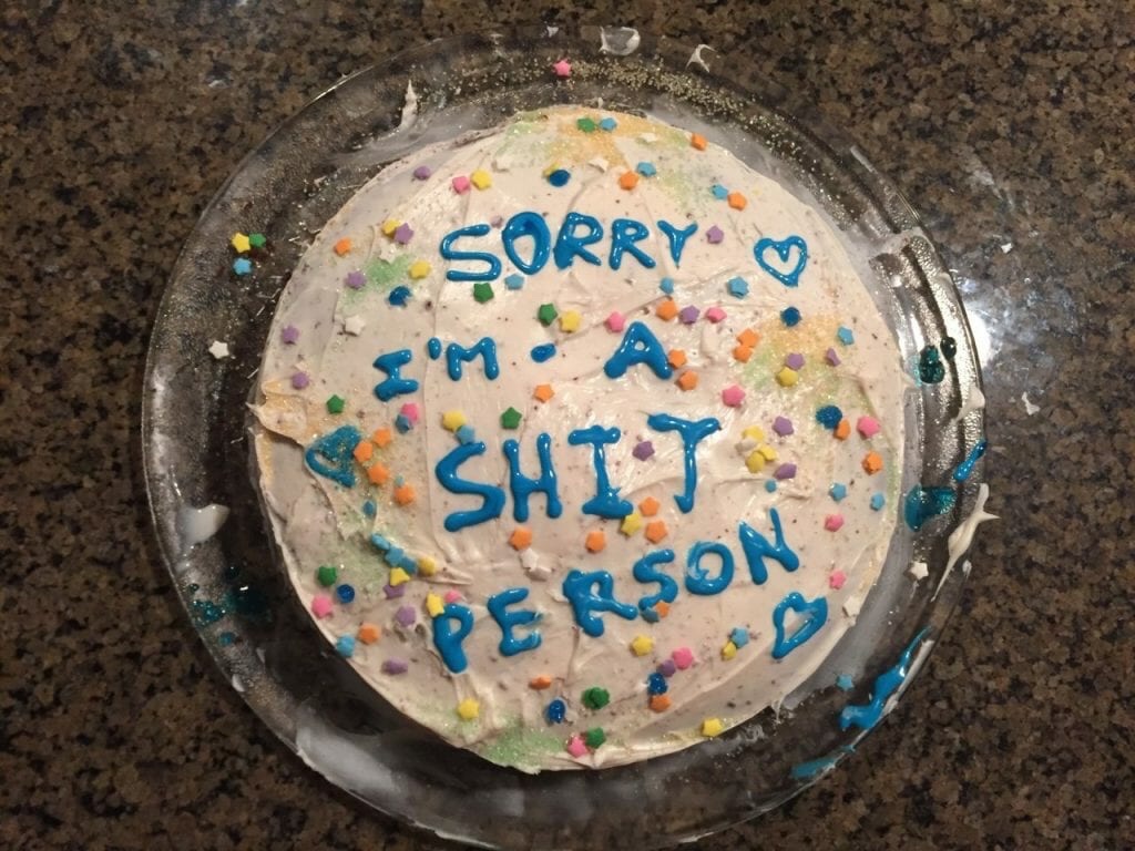 im sorry cake - Sorry Shit Person