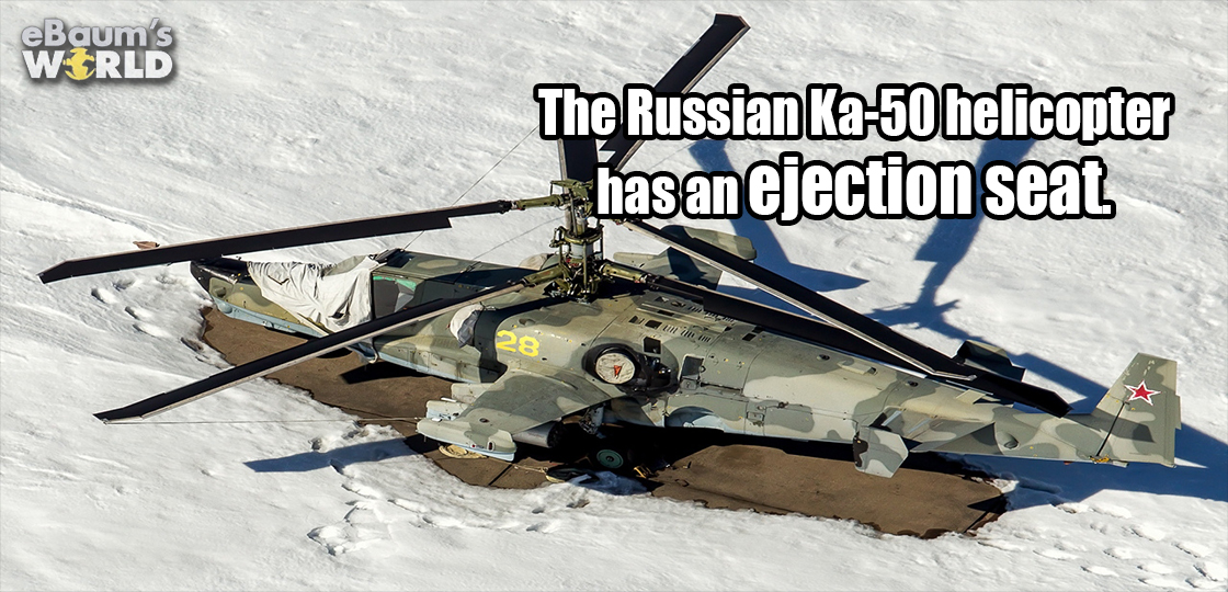 helicopter rotor - eBaum's World The Russian Ka50 helicopter has an ejection seat