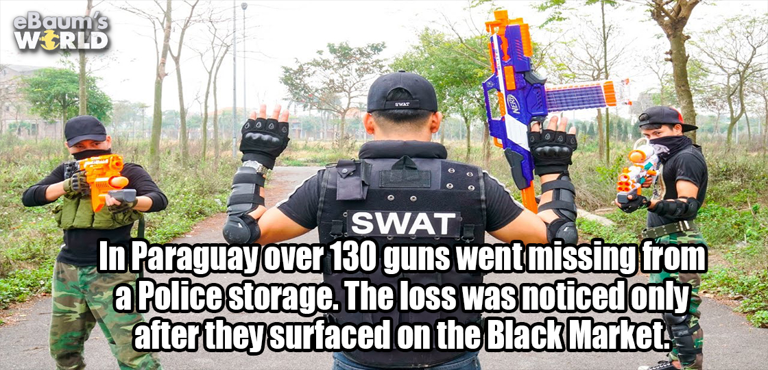 military police - eBaum's Wrld Swat In Paraguay over 130 guns went missing from a Police storage. The loss was noticed only after they surfaced on the Black Market