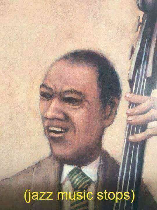 reaction face reaction meme - jazz music stops