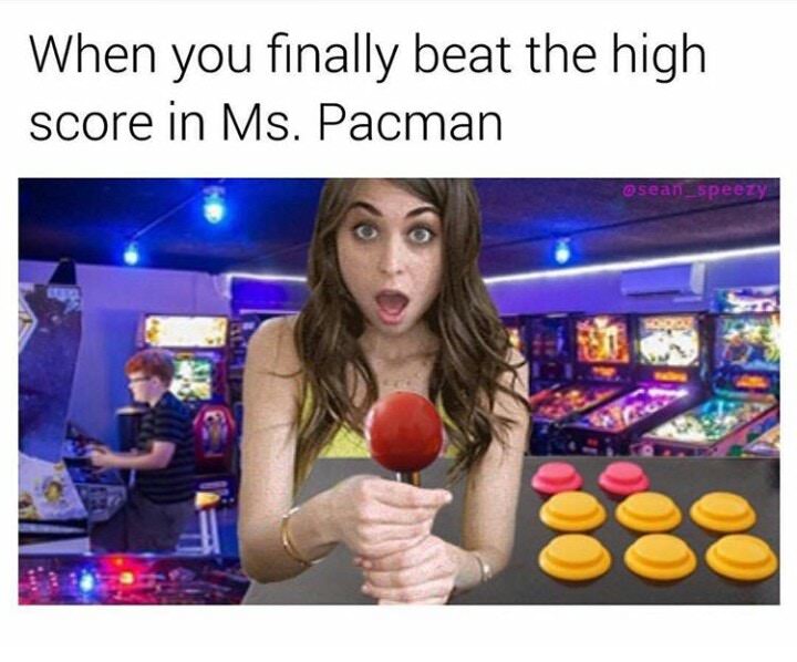 photo caption - When you finally beat the high score in Ms. Pacman asean_speezy