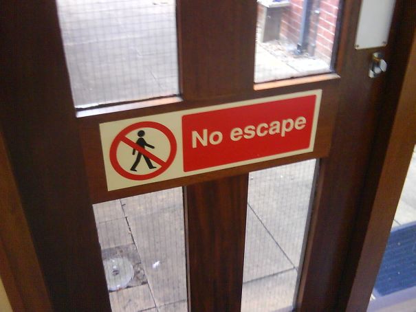 health and safety signs - No escape
